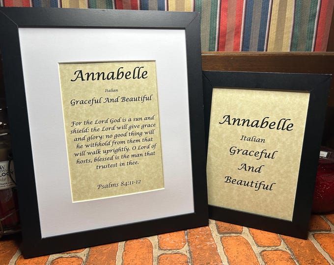 Annabelle - Name, Origin, with or without King James Version Bible Verse