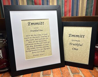 Emmitt - Name, Origin, with or without King James Version Bible Verse