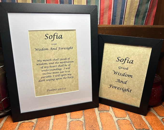 Sofia - Name, Origin, with or without King James Version Bible Verse
