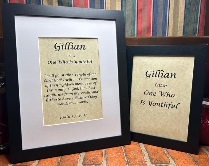 Gillian - Name, Origin, with or without King James Version Bible Verse