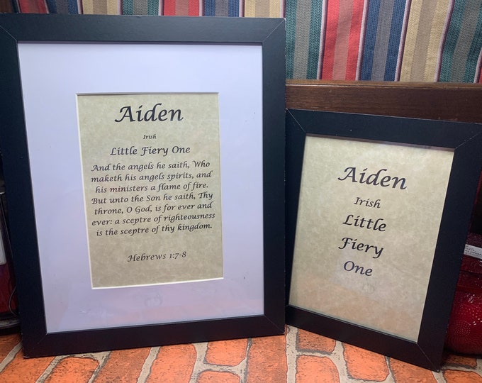 Aiden - Name, Origin, with or without King James Version Bible Verse