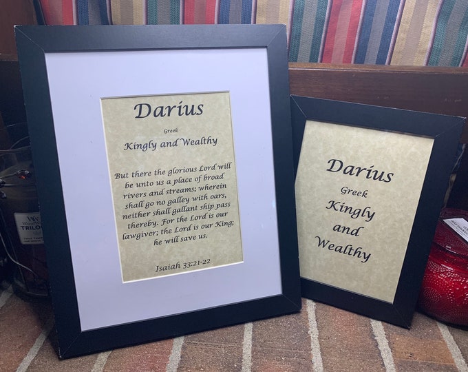 Darius - Name, Origin, with or without King James Version Bible Verse