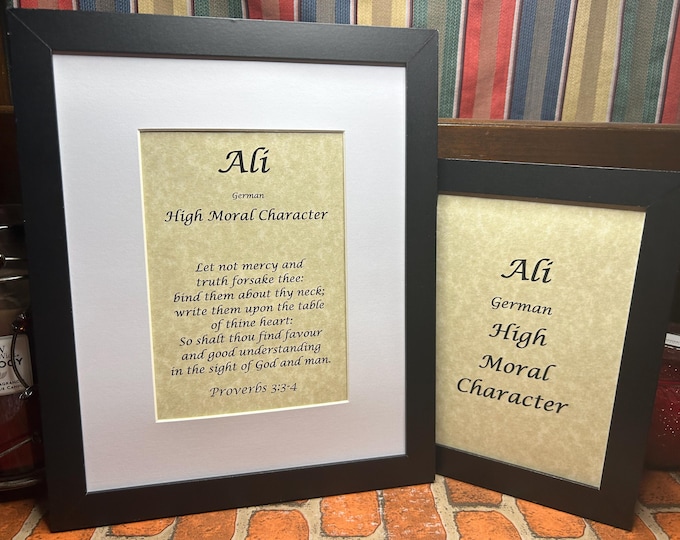 Ali - Name, Origin, with or without King James Version Bible Verse