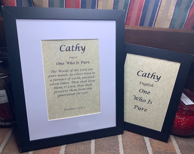 Cathy - Name, Origin, with or without King James Version Bible Verse