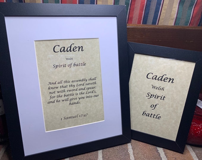 Caden - Name, Origin, with or without King James Version Bible Verse