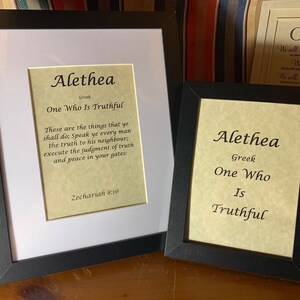 Alethea - Name, Origin, with or without King James Version Bible Verse