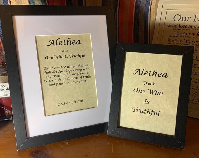 Alethea - Name, Origin, with or without King James Version Bible Verse