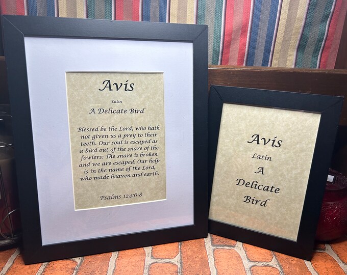 Avis - Name, Origin, with or without King James Version Bible Verse