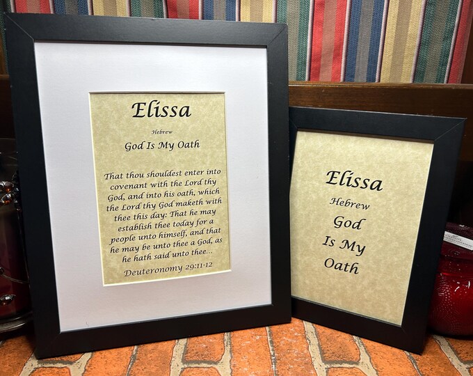 Elissa - Name, Origin, with or without King James Version Bible Verse