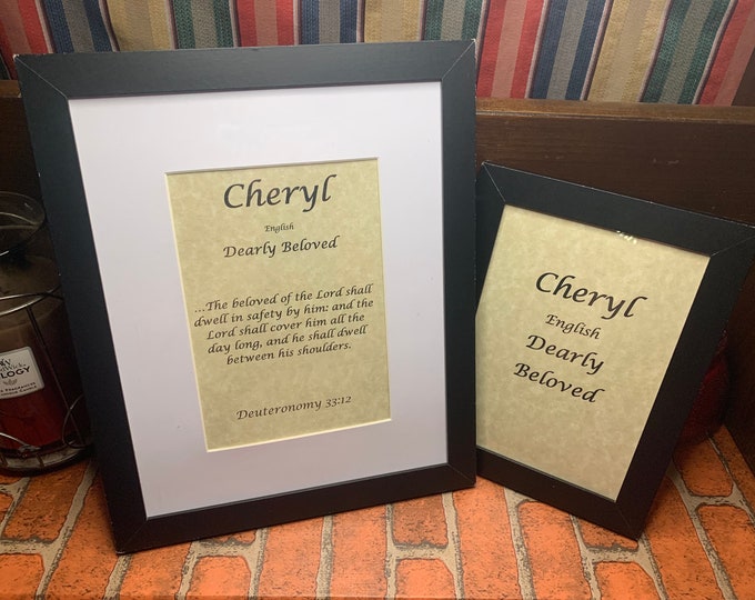 Cheryl - Name, Origin, with or without King James Version Bible Verse