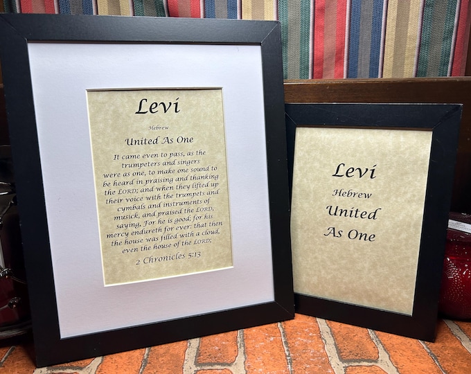 Levi - Name, Origin, with or without King James Version Bible Verse