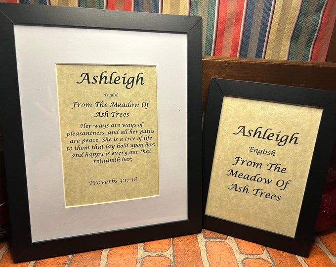 Ashleigh - Name, Origin, with or without King James Version Bible Verse