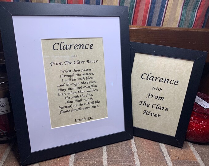 Clarence - Name, Origin, with or without King James Version Bible Verse