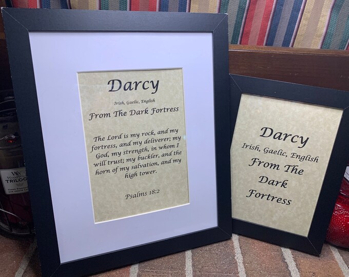 Darcy - Name, Origin, with or without King James Version Bible Verse