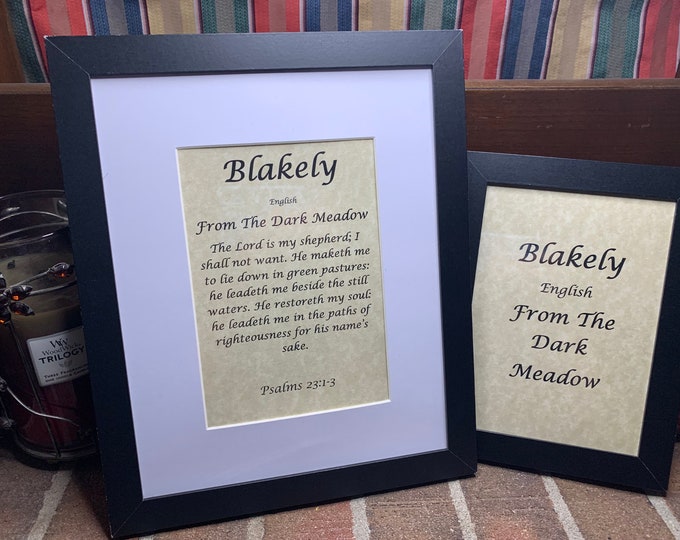 Blakely - Name, Origin, with or without King James Version Bible Verse