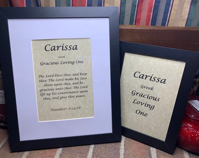 Carissa - Name, Origin, with or without King James Version Bible Verse