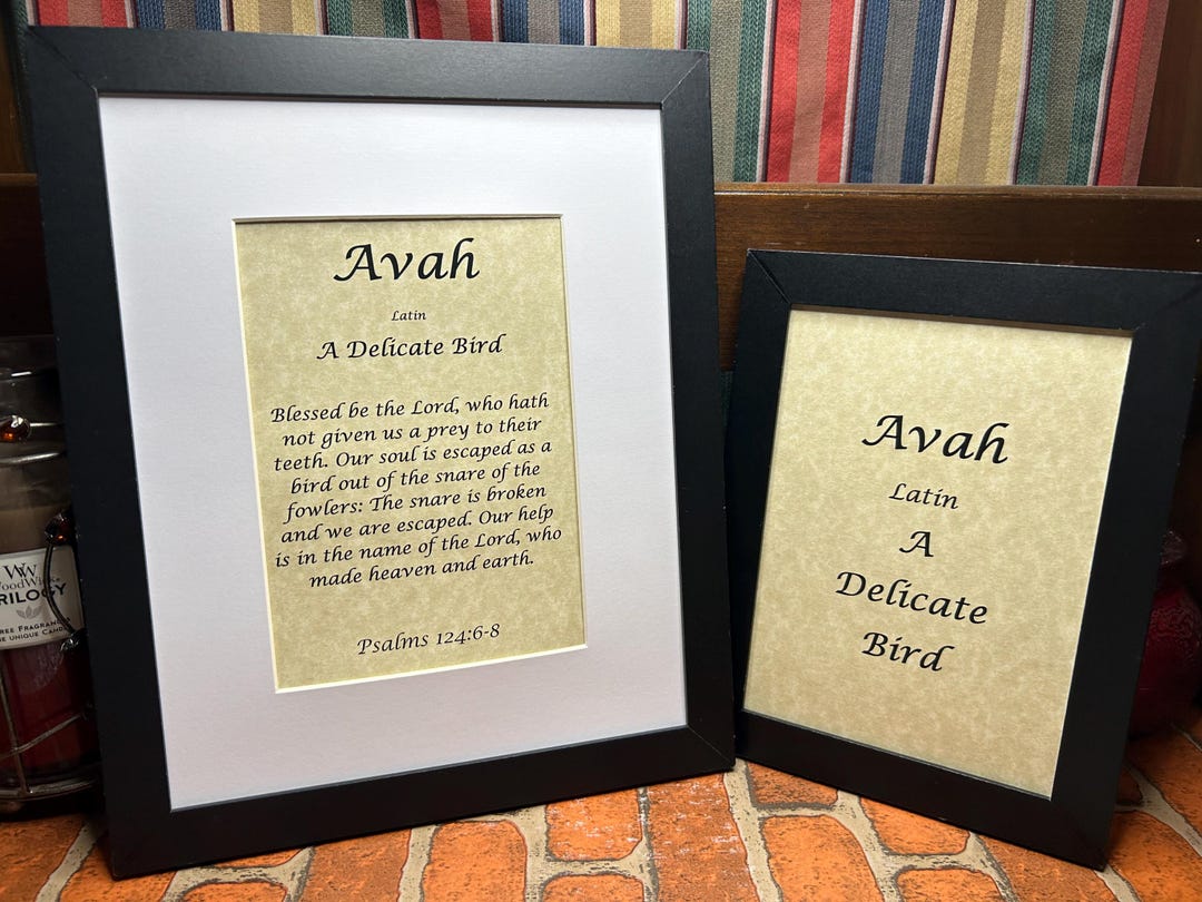 Avah N Avah - Name, Origin, With or Without King James Version Bible Verse - Etsy