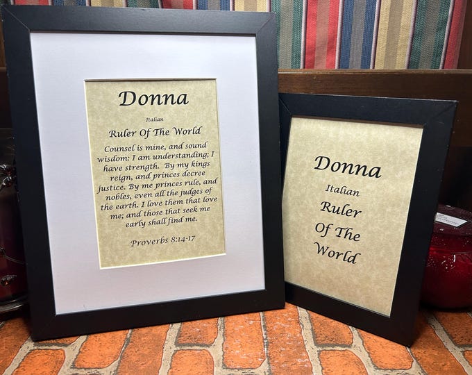 Donna - Name, Origin, with or without King James Version Bible Verse