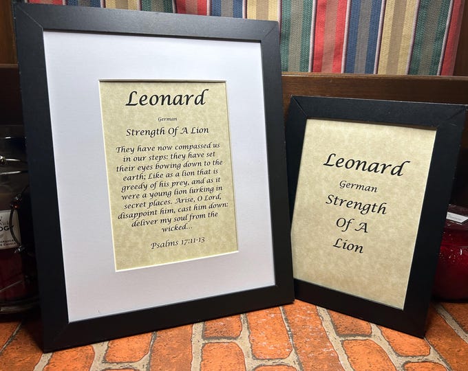 Leonard - Name, Origin, with or without King James Version Bible Verse