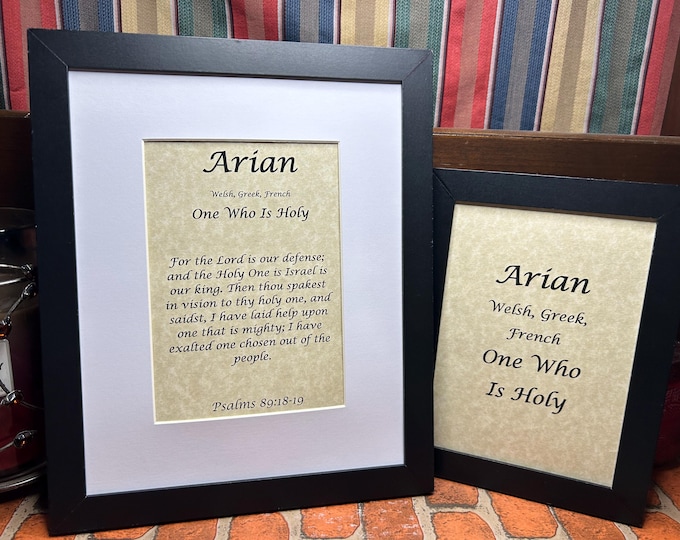 Arian - Name, Origin, with or without King James Version Bible Verse