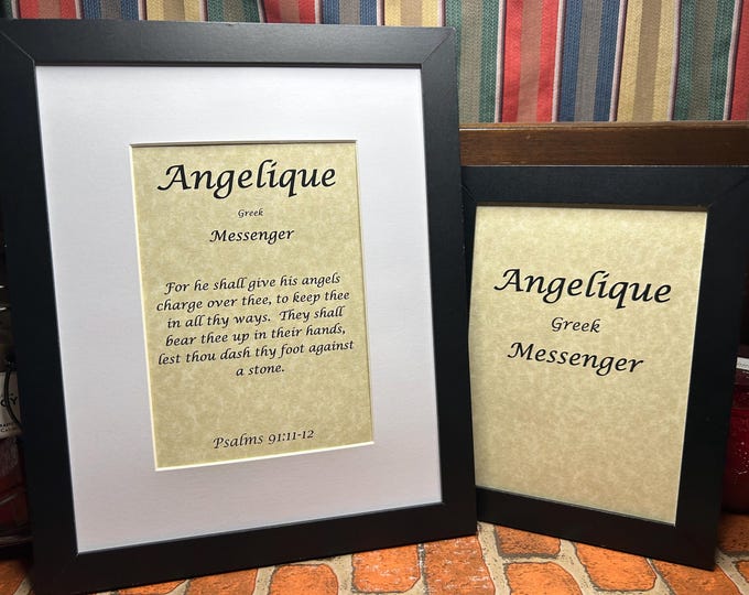 Angelique - Name, Origin, with or without King James Version Bible Verse