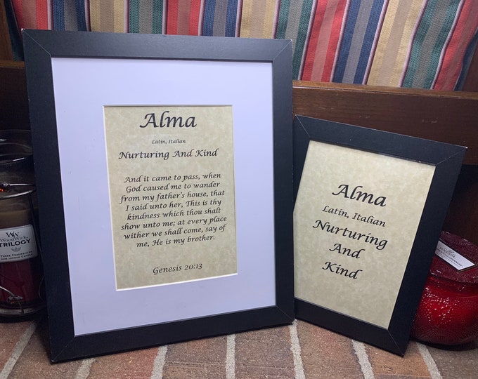 Alma - Name, Origin, with or without King James Version Bible Verse