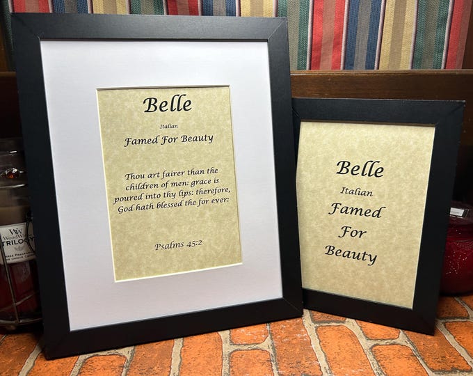 Belle - Name, Origin, with or without King James Version Bible Verse