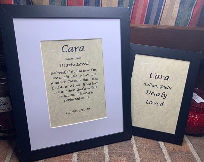 Cara - Name, Origin, with or without King James Version Bible Verse