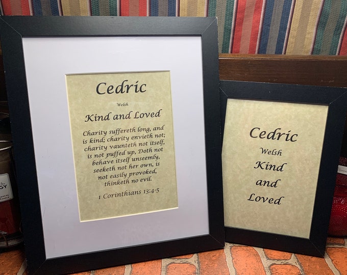 Cedric - Name, Origin, with or without King James Version Bible Verse