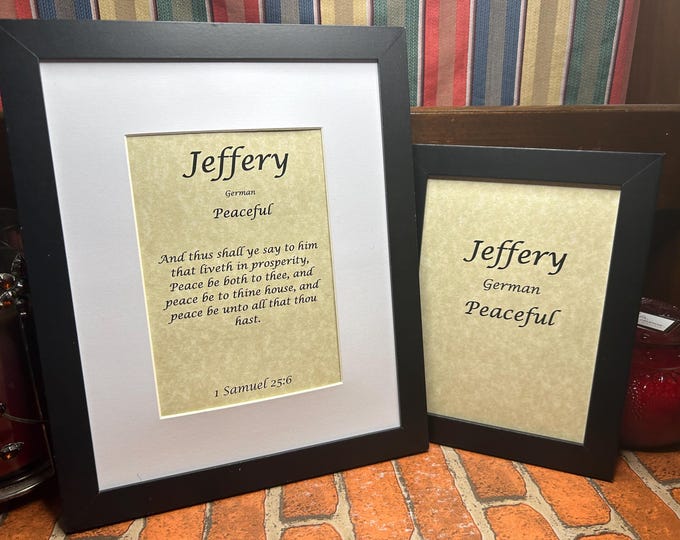 Jeffery - Name, Origin, with or without King James Version Bible Verse