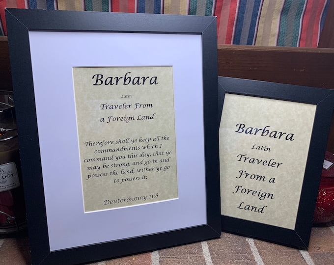 Barbara - Name, Origin, with or without King James Version Bible Verse