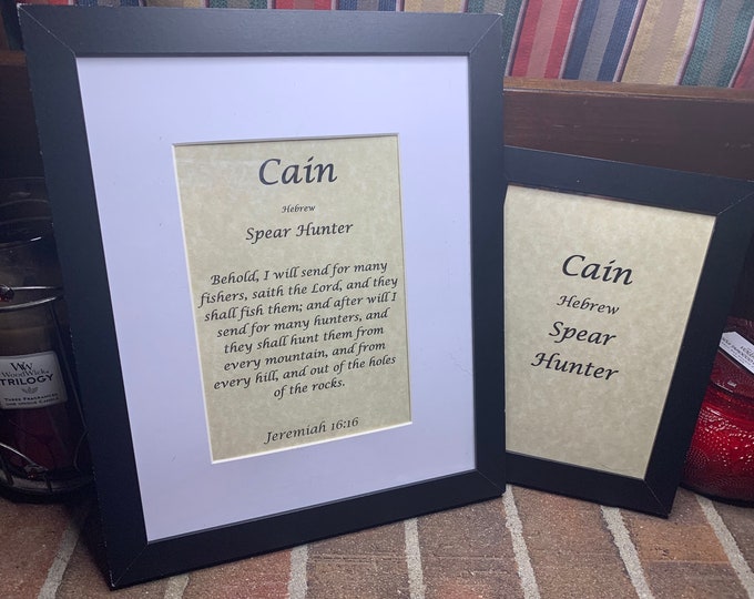 Cain - Name, Origin, with or without King James Version Bible Verse