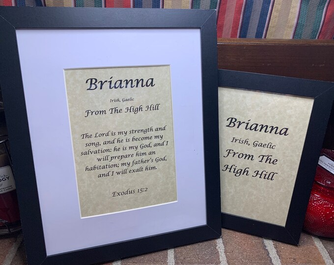 Brianna - Name, Origin, with or without King James Version Bible Verse