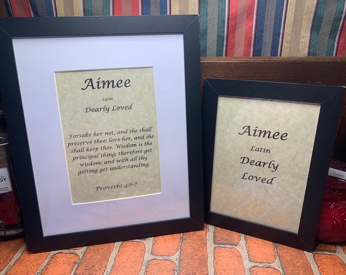 Aimee - Name, Origin, with or without King James Version Bible Verse