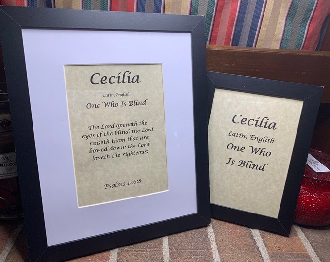 Cecilia - Name, Origin, with or without King James Version Bible Verse