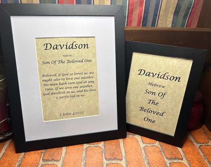 Davidson - Name, Origin, with or without King James Version Bible Verse