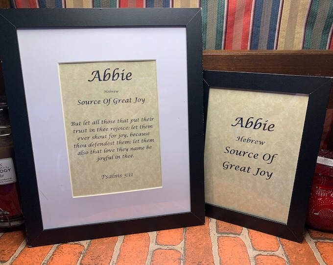 Abbie - Name, Origin, with or without King James Version Bible Verse