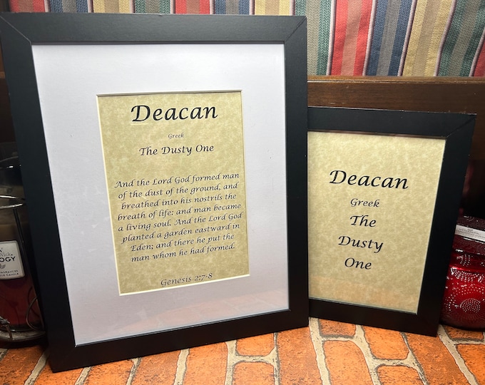 Deacon - Name, Origin, with or without King James Version Bible Verse