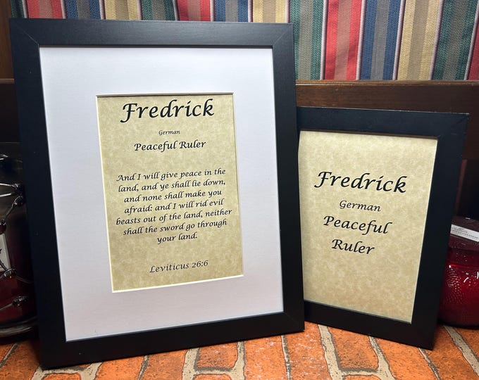 Fredrick - Name, Origin, with or without King James Version Bible Verse