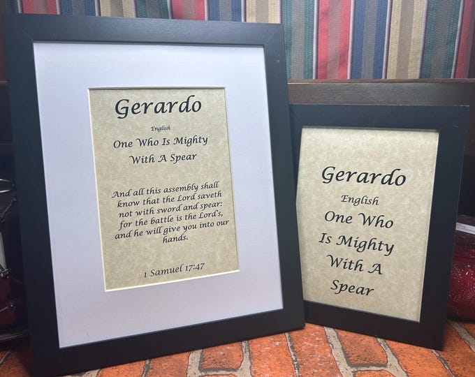 Gerardo - Name, Origin, with or without King James Version Bible Verse
