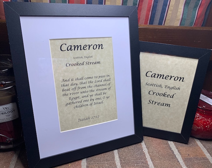 Cameron - Name, Origin, with or without King James Version Bible Verse