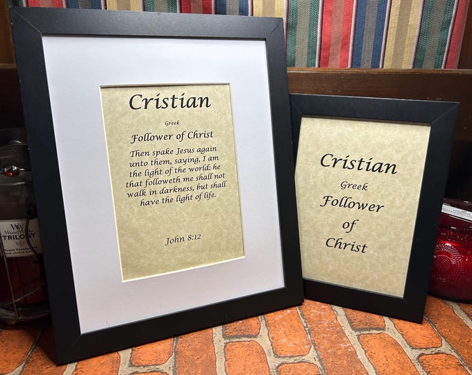 Cristian - Name, Origin, with or without King James Version Bible Verse