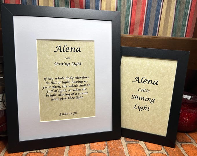 Alena - Name, Origin, with or without King James Version Bible Verse