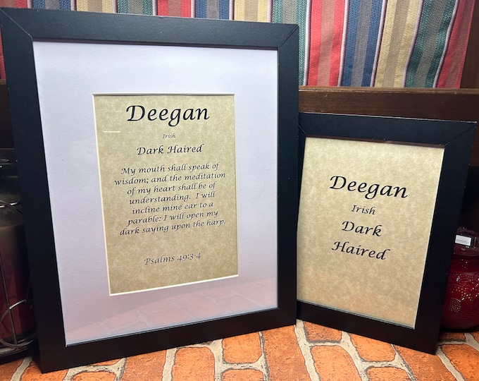 Deegan - Name, Origin, with or without King James Version Bible Verse