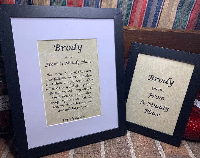 Brody - Name, Origin, with or without King James Version Bible Verse