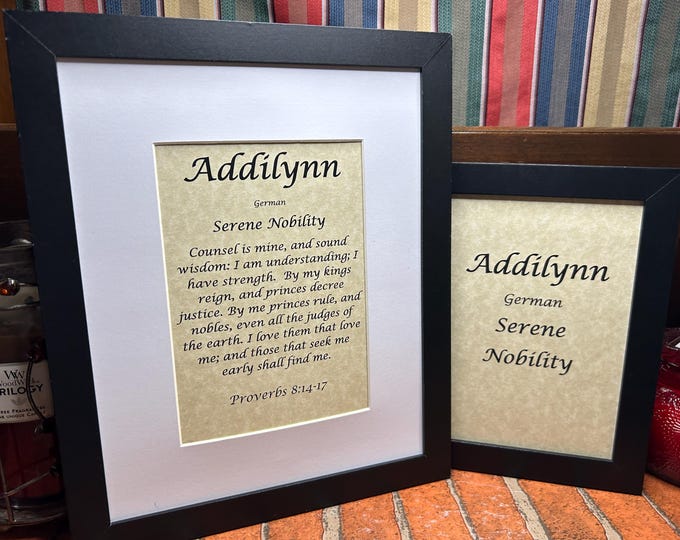 Addilynn - Name, Origin, with or without King James Version Bible Verse