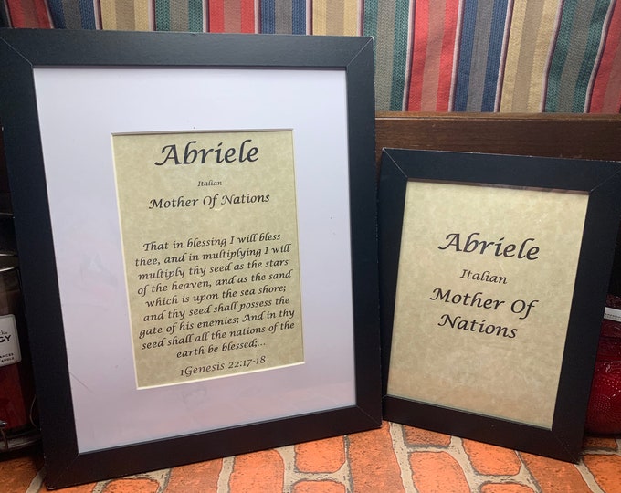 Abriele - Name, Origin, with or without King James Version Bible Verse