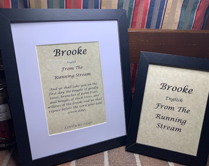 Brooke - Name, Origin, with or without King James Version Bible Verse