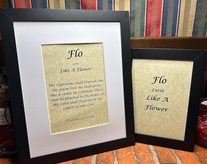 Flo - Name, Origin, with or without King James Version Bible Verse