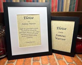 Eloise - Name, Origin, with or without King James Version Bible Verse